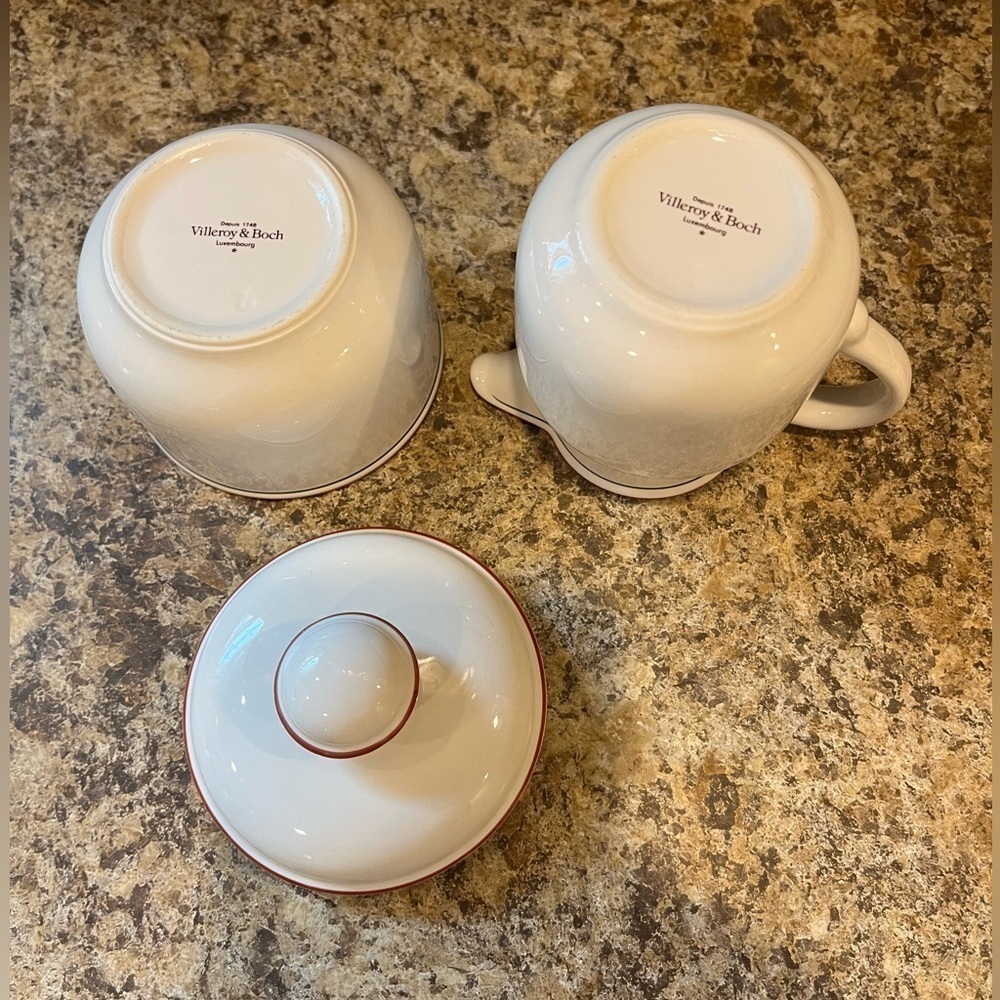 Villeroy & Boch Luxembourg Creamer and Sugar Dish. Depuis Pattern #1748 - Picture 7 of 11